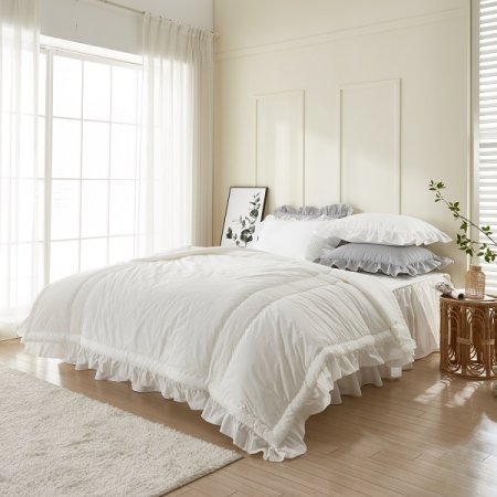 고밀도 쟈스민 레이스 차렵베개세트Q