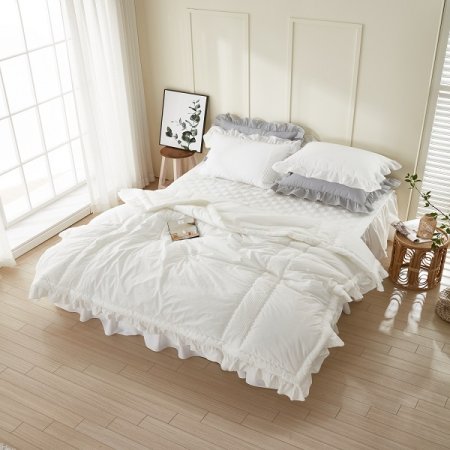 고밀도 쟈스민 레이스 차렵베개세트Q