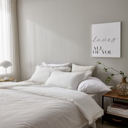 고밀도 이중프릴 베개커버Q