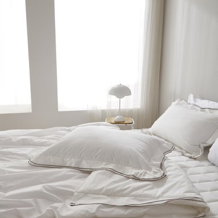 고밀도 이중프릴 차렵베개세트Q