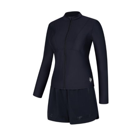 여성 레저 짚업래쉬가드 세트 수영복