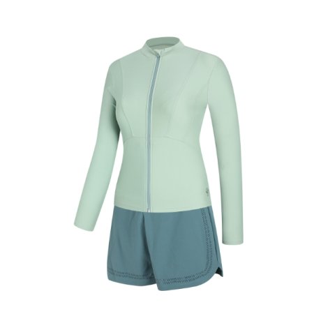 여성 레저 짚업래쉬가드 세트 수영복