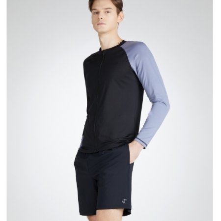 남성 레저 짚업래쉬가드 세트수영복