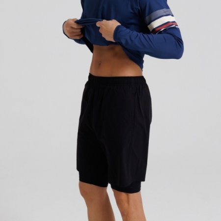 남성 레저 4부 레깅스 일체형수영복