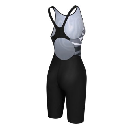 여성 선수 4부 반신 레이서백 수영복