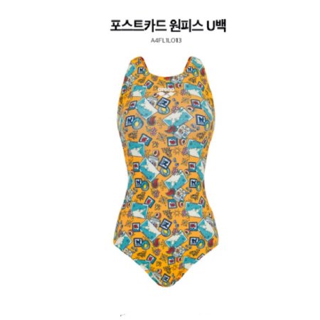 포스트카드 원피스 U백 수영복