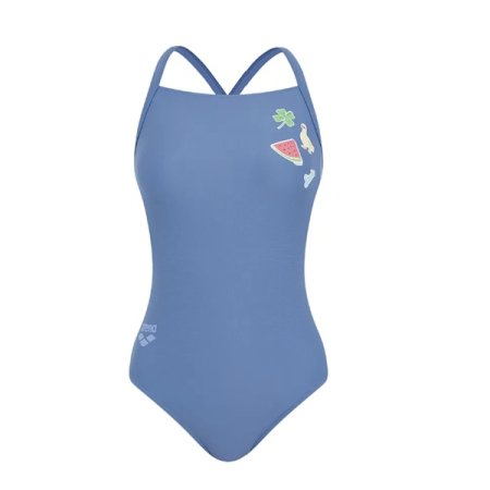 스티커 원피스 드롭백 수영복