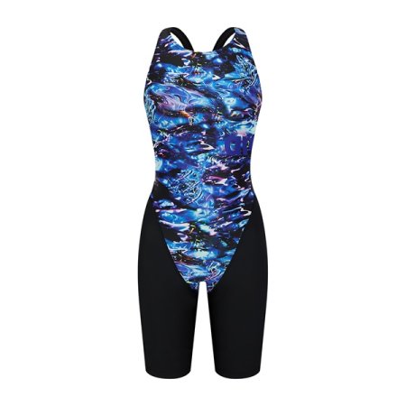 여성 4부 반신 레이서백 수영복