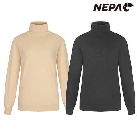 여성 라이프스타일 목크넥 니트 스웨터