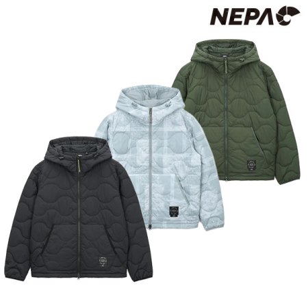 공용 써모퍼프 후디 패딩 자켓