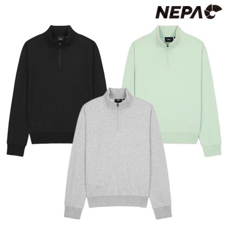 여성 멜로우 하프집업 맨투맨