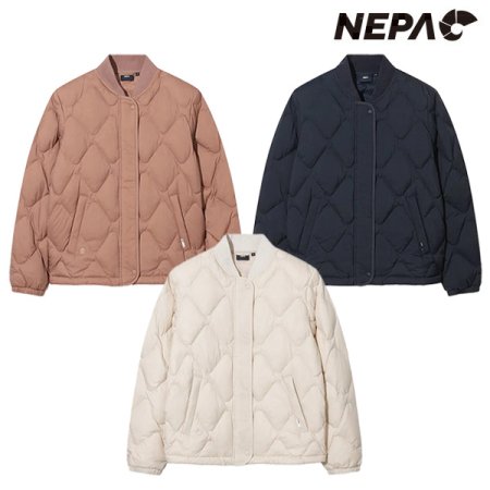 여성 퓨레 울 퍼프 다운자켓