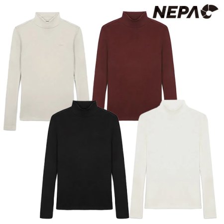 여성 기모 하이넥 티셔츠