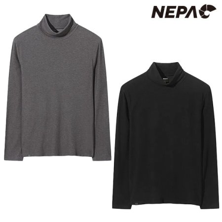 남성 소프트 하이넥 티셔츠