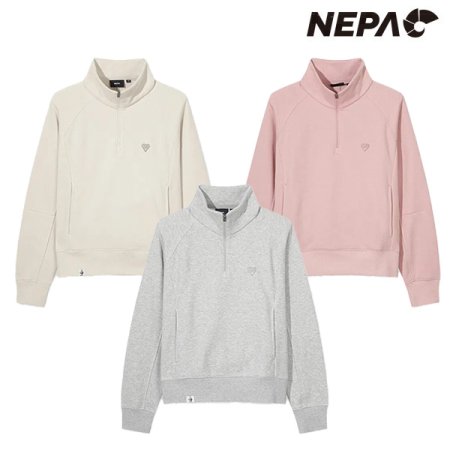 여성 그린마인드 반집업 맨투맨 티셔츠