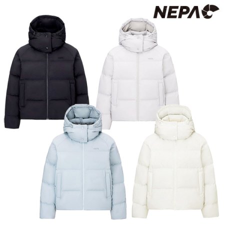 네파 여성 후드 숏 덕다운 자켓