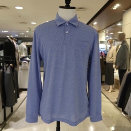 남성 폴리 연사물 티에리 긴팔 티셔츠