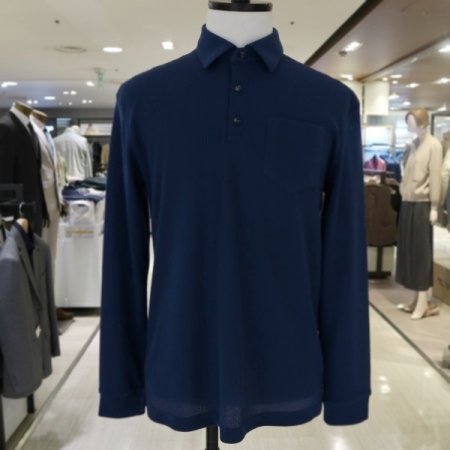 남성 코너티에리 긴팔 카라 티셔츠