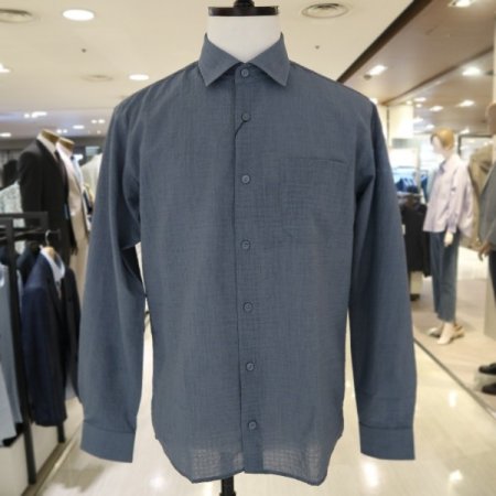 남성 블랙홀 서커 긴팔 남방셔츠