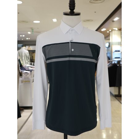 남성 실리콘 프린팅 긴팔 카라티셔츠