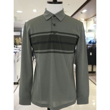 남성 익셀 블럭 면혼방 긴팔티셔츠