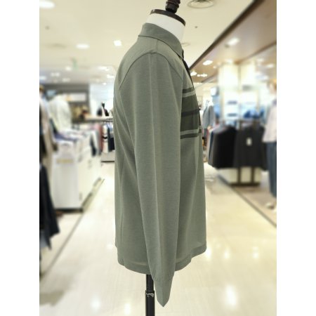 남성 익셀 블럭 면혼방 긴팔티셔츠