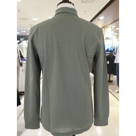 남성 익셀 블럭 면혼방 긴팔티셔츠