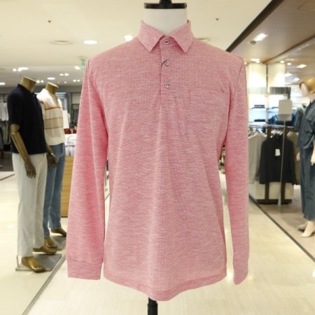 남성 믹셀 티에리 핑크 긴팔 티셔츠