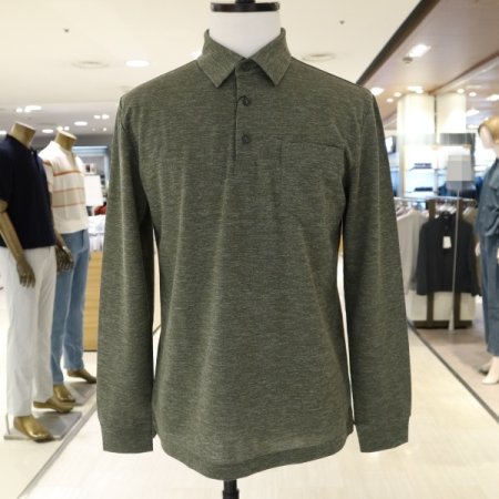 남성 믹셀 티에리 카키 긴팔 티셔츠