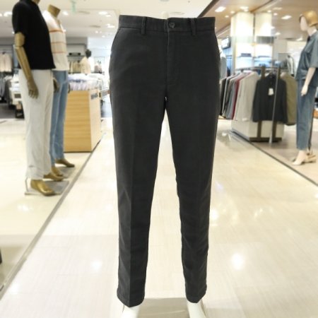 남성 가먼트 차콜 면스판 팬츠