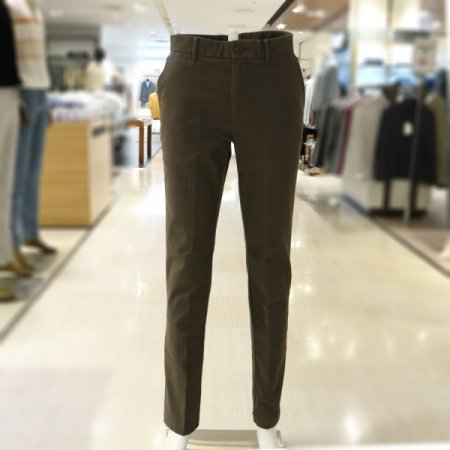 남성 가먼트 브라운 면스판 팬츠