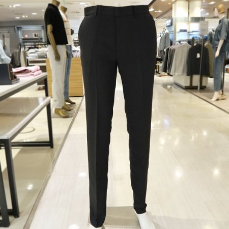 남성 다크그레이 스판 밴딩 팬츠