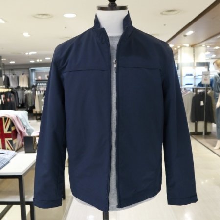 남성 절개디테일 네이비 점퍼