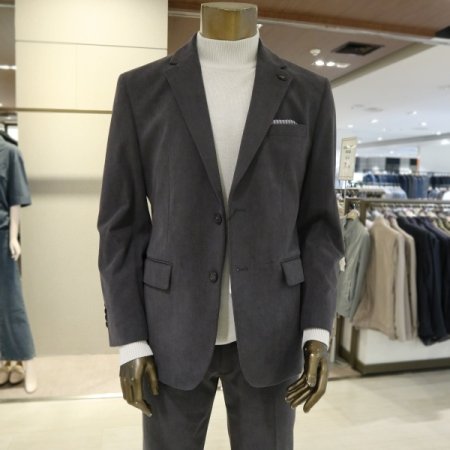 남성 코듀로이 차콜 셋업