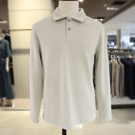 남성 사카리바 솔리드 티에리긴팔티셔츠