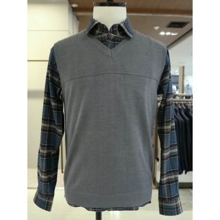 남성 프레인 브이넥 베스트