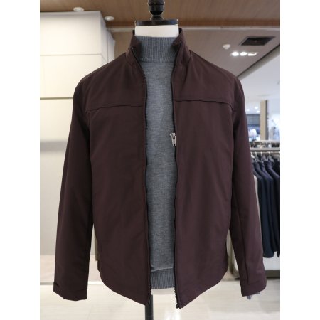 남성 절개 디테일 와인 점퍼