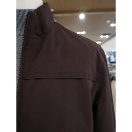 남성 절개 디테일 와인 점퍼