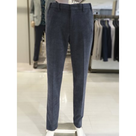 남성 코듀로이 블루 셋업 팬츠