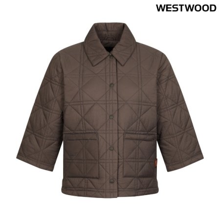 우먼 커버 써모어 카라 패딩 자켓