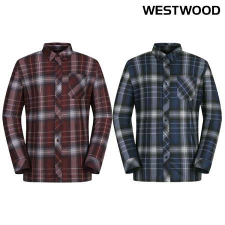 간절기 체크 남성 프린트 셔츠