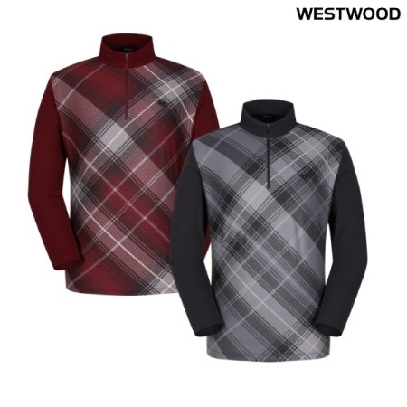 체크 프린트 남겅 가을 집업티