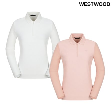 간절기 여성 자카드 폴로 티셔츠