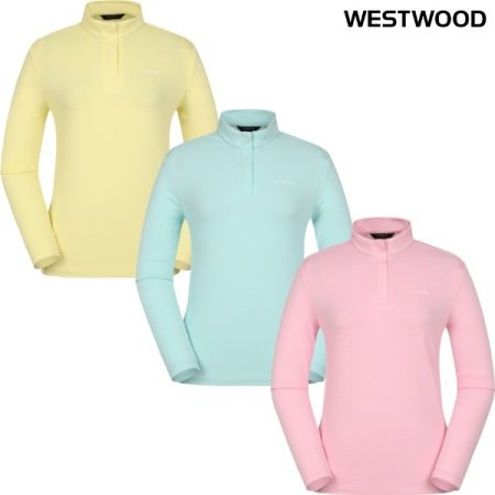 여성 간절기 집업 티셔츠 배색