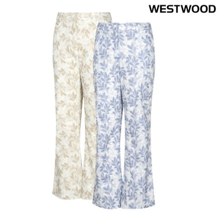 우먼 플라워 팬츠