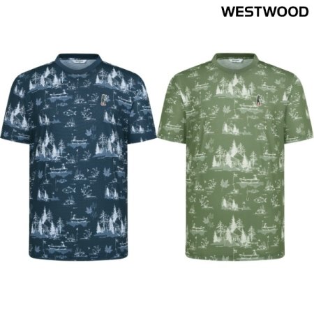 간절기 네오 프린트 남성 메쉬 티셔츠