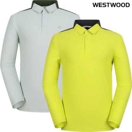 맨 트리코트 배색 폴로티