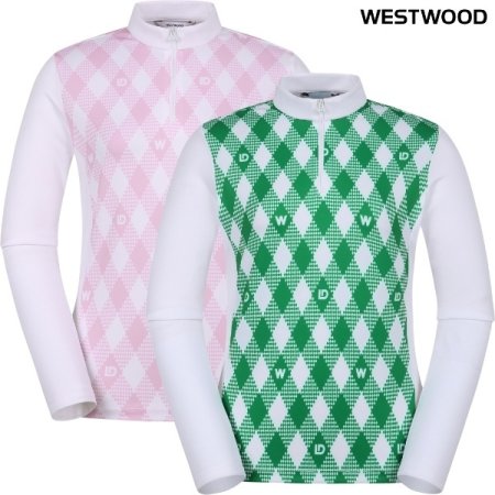 우먼 아가일 프린트 집티