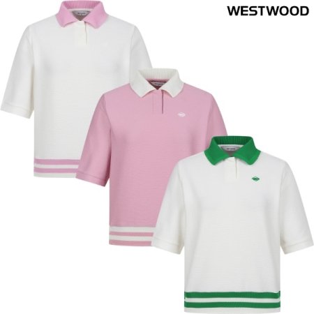 우먼 요꼬 프린트 폴로티