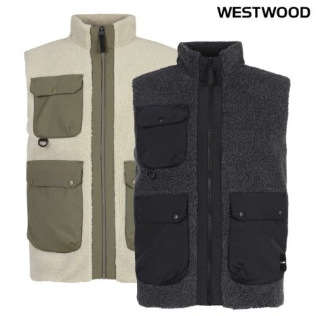 맨 우븐 믹스 플리스 베스트